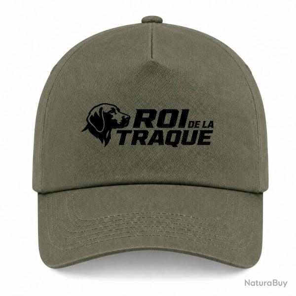 Casquette Chasse - Roi de la traque - Chien courant - Kaki / Noir