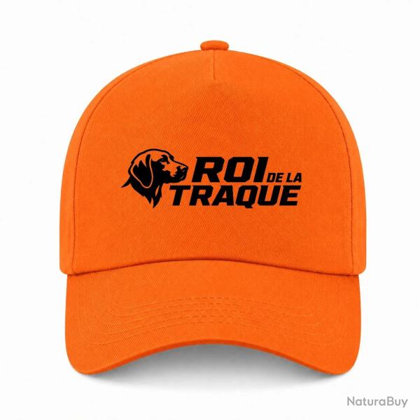 Casquette Chasse - Roi de la traque - Chien courant - Orange