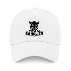 Casquette Chasse - Team sanglier - Portrait sauvage - Blanc