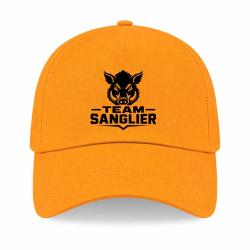 Casquette Chasse - Team sanglier - Portrait sauvage - Jaune
