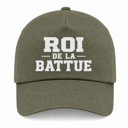 Casquette Chasse - Roi de la battue - Orange - Kaki / Blanc