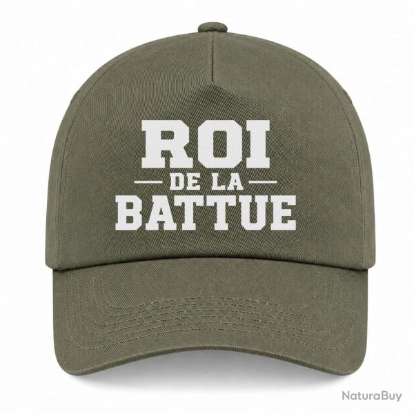 Casquette Chasse - Roi de la battue - Orange - Kaki / Blanc