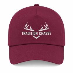 Casquette Chasse - Tradition chasse - For&ecirc;t et ramure - Bordeaux