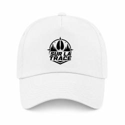 Casquette Chasse - Sur la trace - Empreinte de sanglier - Blanc