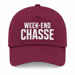 Casquette Chasse - Week-end chasse - Typographie - Bordeaux