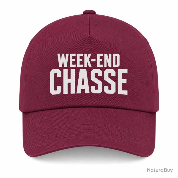 Casquette Chasse - Week-end chasse - Typographie - Bordeaux