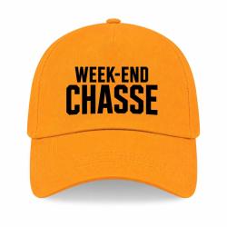 Casquette Chasse - Week-end chasse - Typographie - Jaune