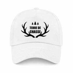 Casquette Chasse - Terre de chasse - Bois de cerf - Blanc