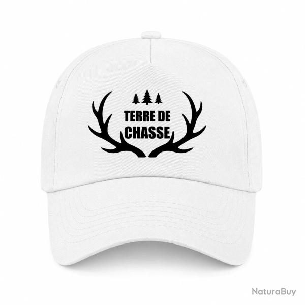 Casquette Chasse - Terre de chasse - Bois de cerf - Blanc