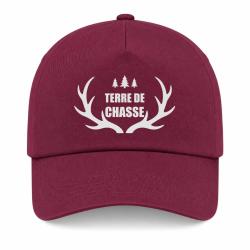 Casquette Chasse - Terre de chasse - Bois de cerf - Bordeaux