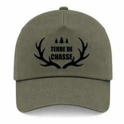 Casquette Chasse - Terre de chasse - Bois de cerf - Kaki / Noir