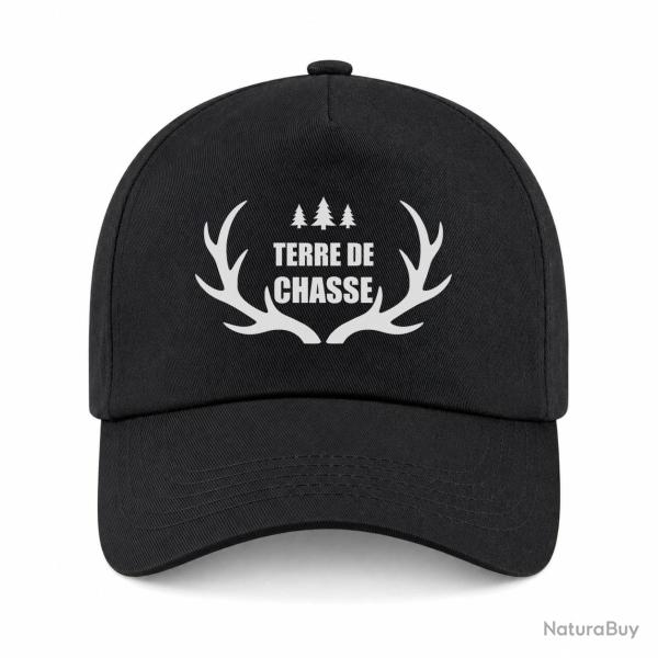 Casquette Chasse - Terre de chasse - Bois de cerf - Noir
