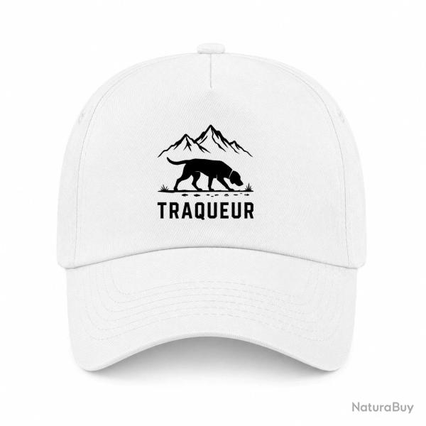 Casquette Chasse - Traqueur - Chien des montagnes - Blanc