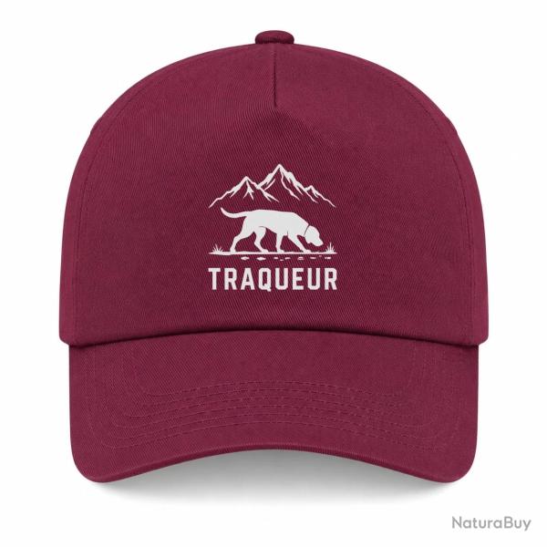 Casquette Chasse - Traqueur - Chien des montagnes - Bordeaux
