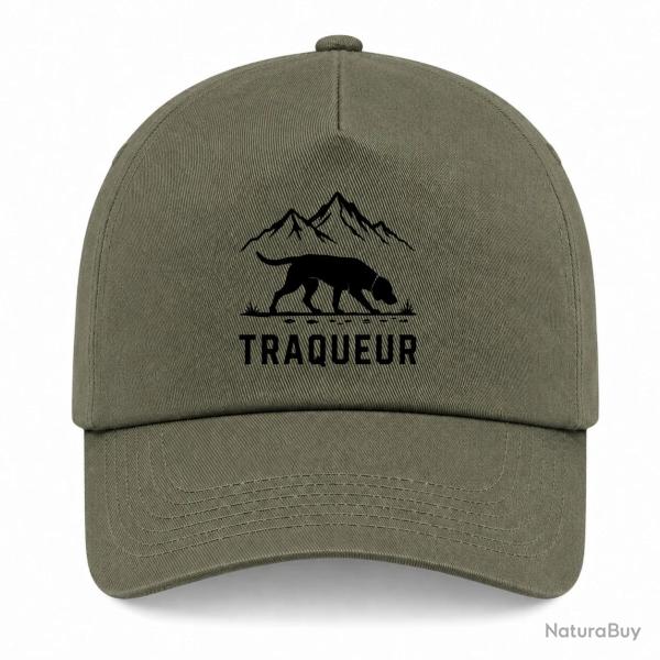 Casquette Chasse - Traqueur - Chien des montagnes - Kaki / Noir