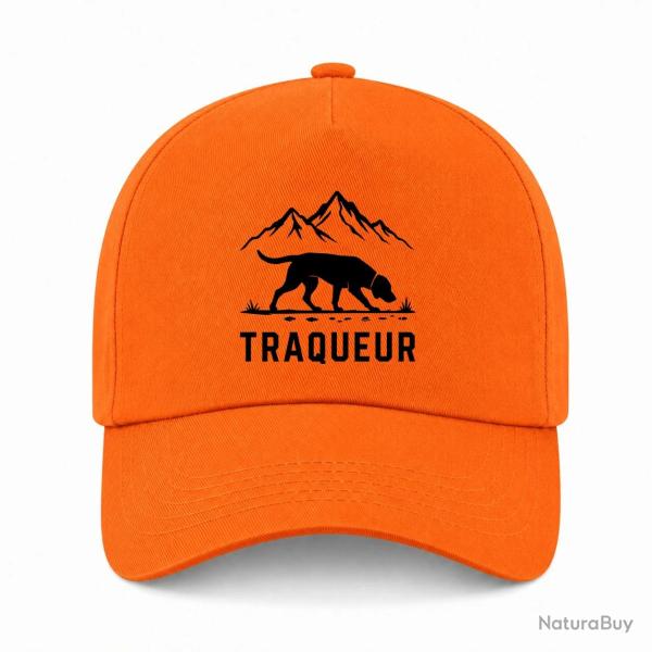 Casquette Chasse - Traqueur - Chien des montagnes - Orange
