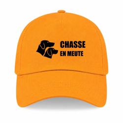Casquette Chasse - Chasse en meute - Duo de chiens - Jaune