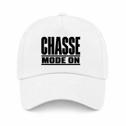 Casquette Chasse - Chasse mode ON - Typographie - Blanc