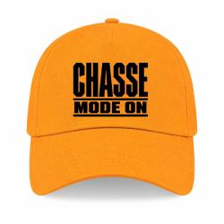 Casquette Chasse - Chasse mode ON - Typographie - Jaune