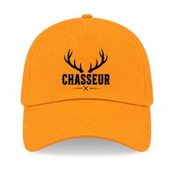 Casquette Chasse - Chasseur - Blason aux bois de cerf - Jaune