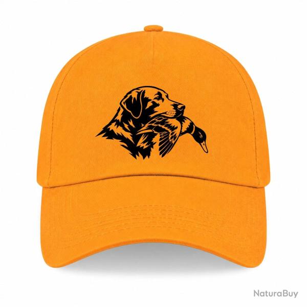 Casquette Chasse - Compagnon de chasse - Chien au canard - Jaune