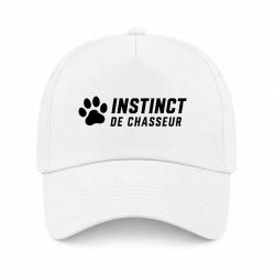 Casquette Chasse - Instinct de chasseur - Empreinte - Blanc
