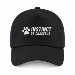 Casquette Chasse - Instinct de chasseur - Empreinte - Noir