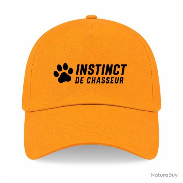 Casquette Chasse - Instinct de chasseur - Empreinte - Jaune
