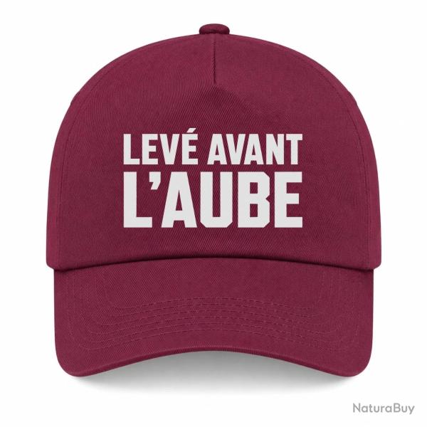 Casquette Chasse - Lev� avant l'aube - Collection homme - Bordeaux
