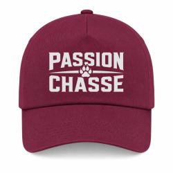 Casquette Chasse - Passion chasse - Empreinte orange - Bordeaux