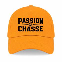 Casquette Chasse - Passion chasse - Empreinte orange - Jaune