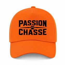 Casquette Chasse - Passion chasse - Empreinte orange - Orange