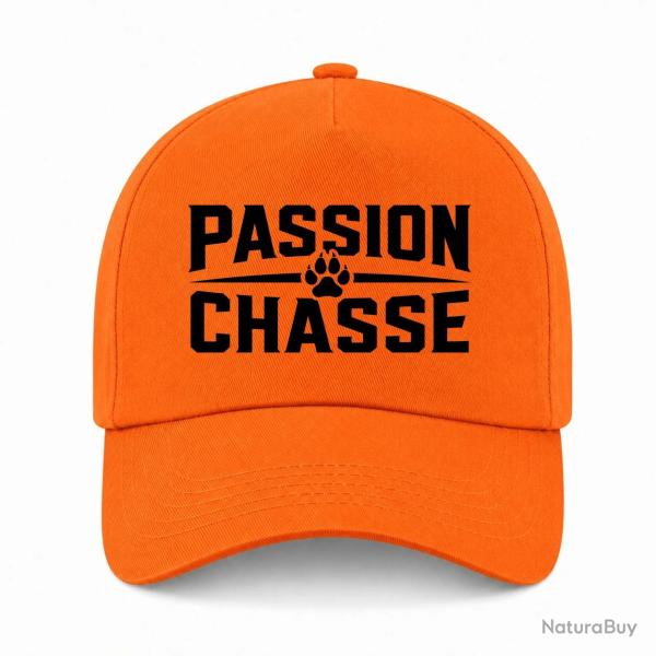 Casquette Chasse - Passion chasse - Empreinte orange - Orange