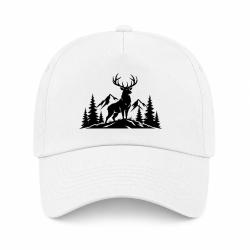 Casquette Chasse - Seigneur des montagnes - Cerf - Blanc