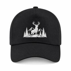 Casquette Chasse - Seigneur des montagnes - Cerf - Noir