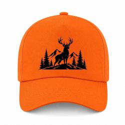 Casquette Chasse - Seigneur des montagnes - Cerf - Orange