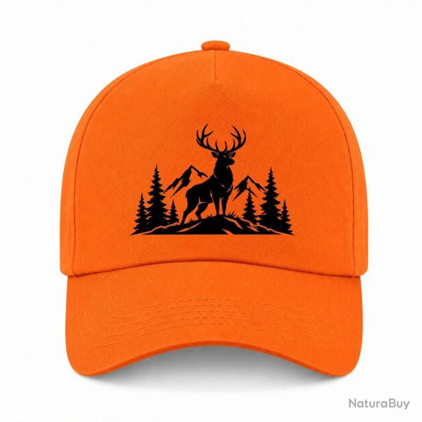 Casquette Chasse - Seigneur des montagnes - Cerf - Orange