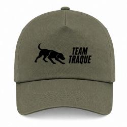 Casquette Chasse - Team traque - Sanglier en action - Kaki / Noir