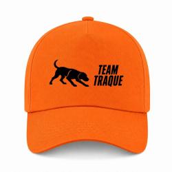 Casquette Chasse - Team traque - Sanglier en action - Orange