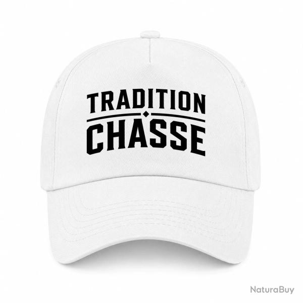 Casquette Chasse - Tradition chasse - Vintage - Blanc