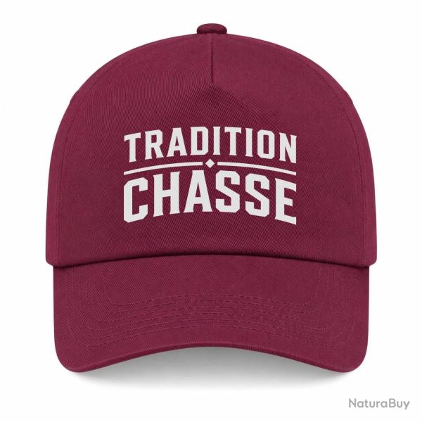 Casquette Chasse - Tradition chasse - Vintage - Bordeaux