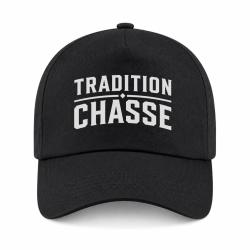 Casquette Chasse - Tradition chasse - Vintage - Noir