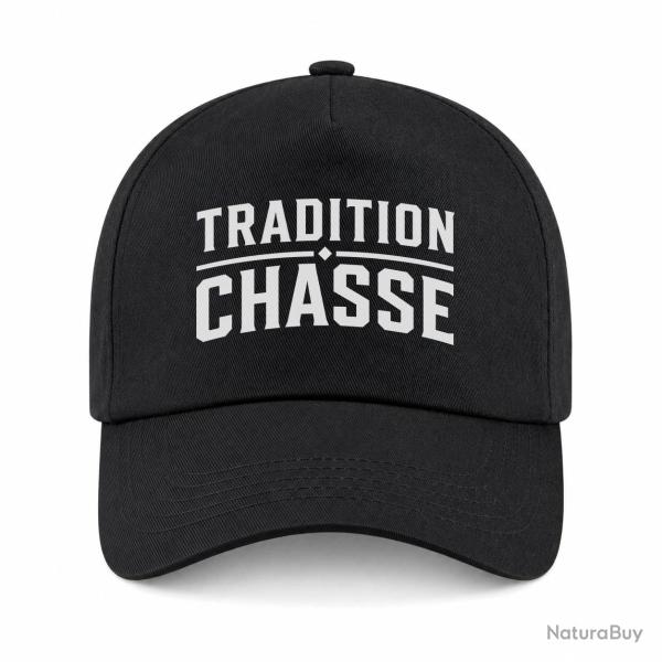 Casquette Chasse - Tradition chasse - Vintage - Noir