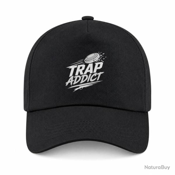 Casquette Ball Trap - Accro au Trap - Passion plateaux - Noir