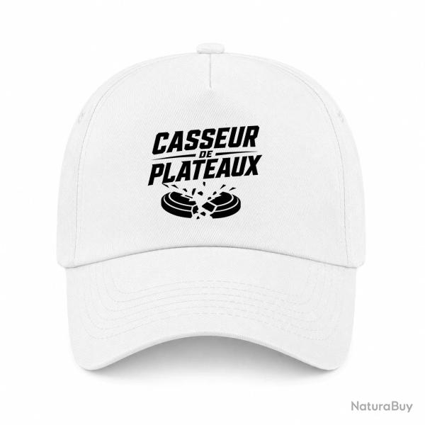 Casquette Ball Trap - Casseur de plateaux - Impact explosif - Blanc