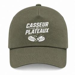 Casquette Ball Trap - Casseur de plateaux - Impact explosif - Kaki / Blanc