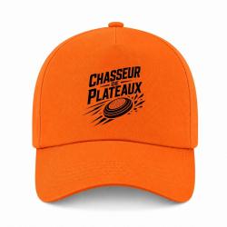 Casquette Ball Trap - Chasseur de plateaux - &Eacute;cusson tireur - Orange