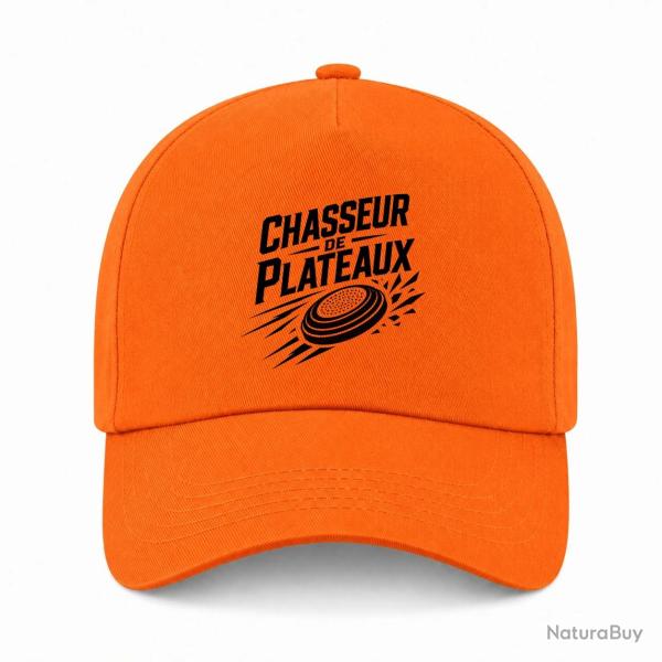Casquette Ball Trap - Chasseur de plateaux - �cusson tireur - Orange