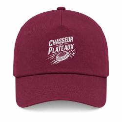 Casquette Ball Trap - Chasseur de plateaux - &Eacute;cusson tireur - Bordeaux