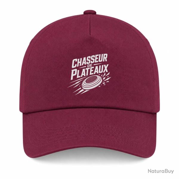 Casquette Ball Trap - Chasseur de plateaux - �cusson tireur - Bordeaux